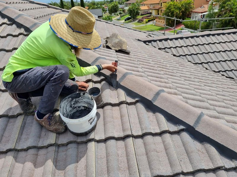 Experienced Cedarline Roofing technician conducting thorough inspection for reliable roof repair in a Midland, TX home